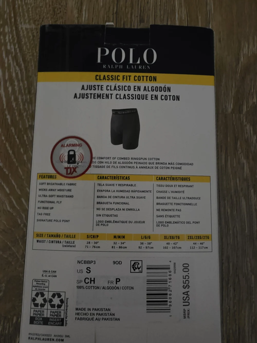 Polo by Ralph Lauren Men's Gray Classic Fit Cotton Boxer Briefs - 3 Pack